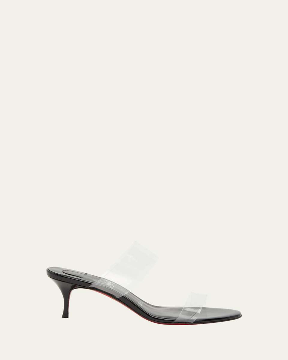 Just Nothing Clear Red Sole Slide Sandals